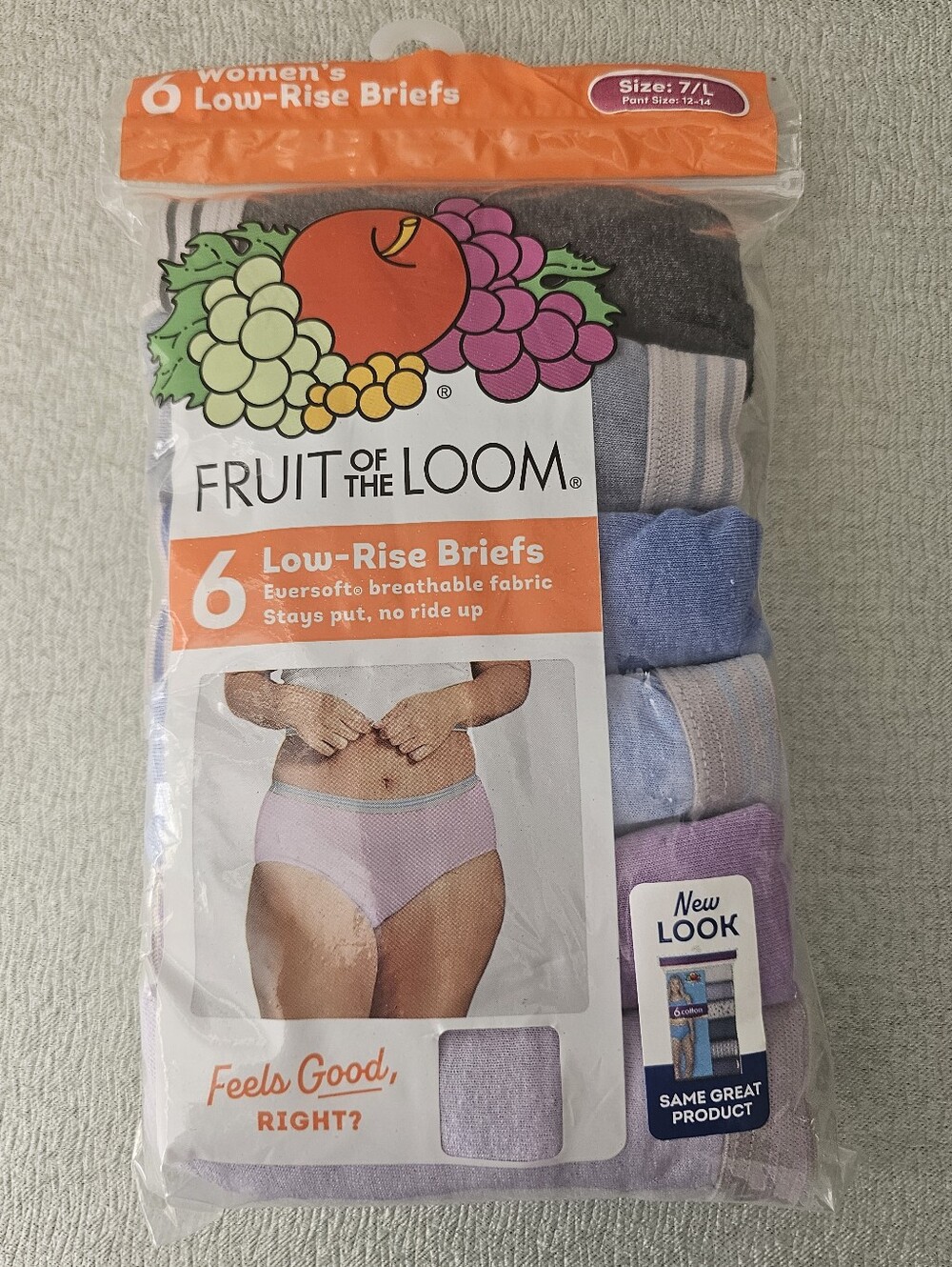NEW Fruit Of The Loom Womens Low Rise Briefs SIze 7/L